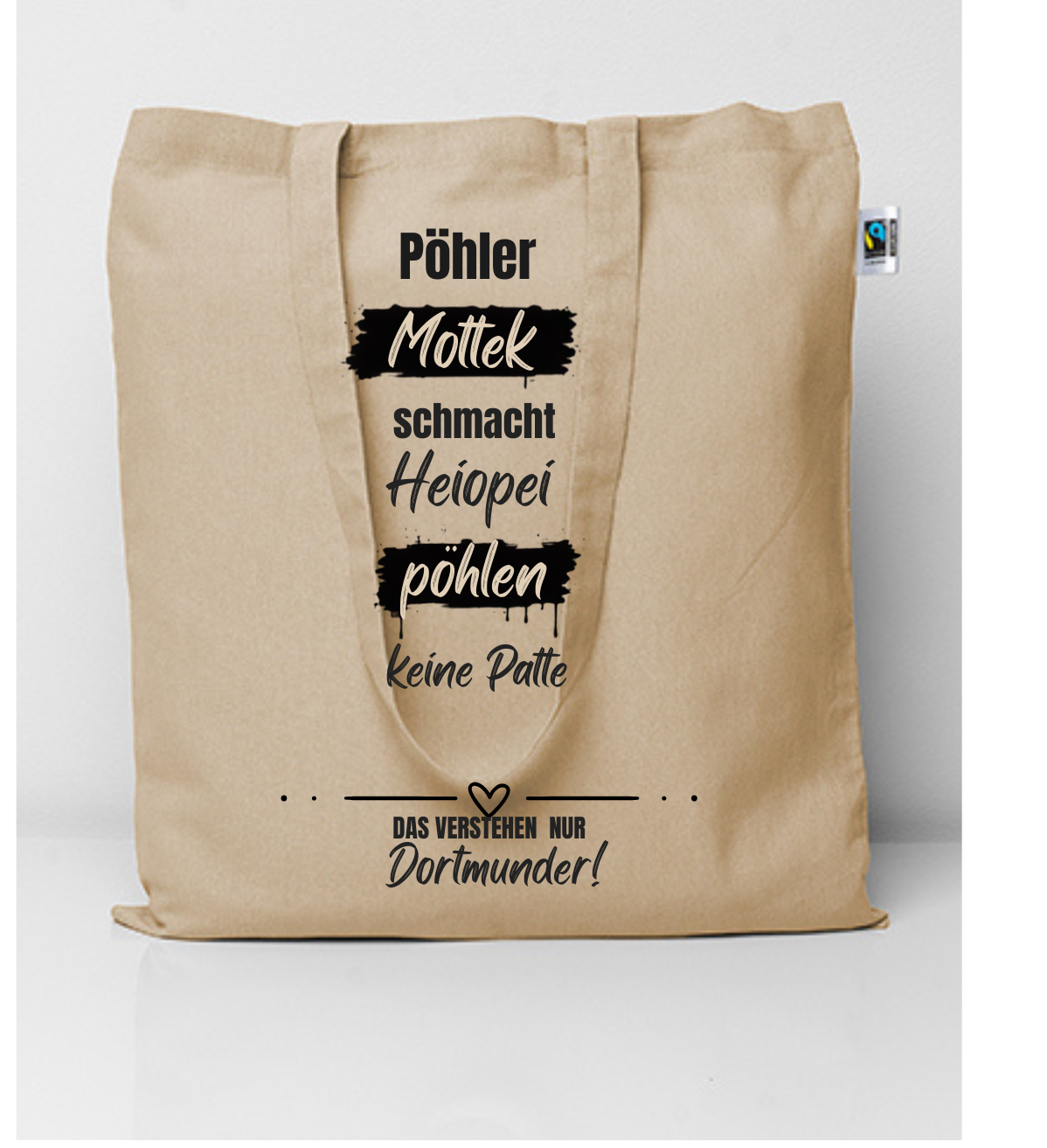 Dortmund Fairtrade Cotton Bag Long Handles