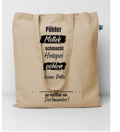 Dortmund Fairtrade Cotton Bag Long Handles
