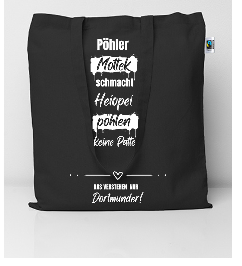 Dortmund Fairtrade Cotton Bag Long Handles