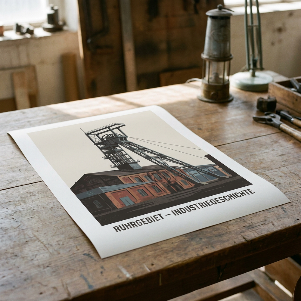 Ruhrgebiet Zeche Poster A2