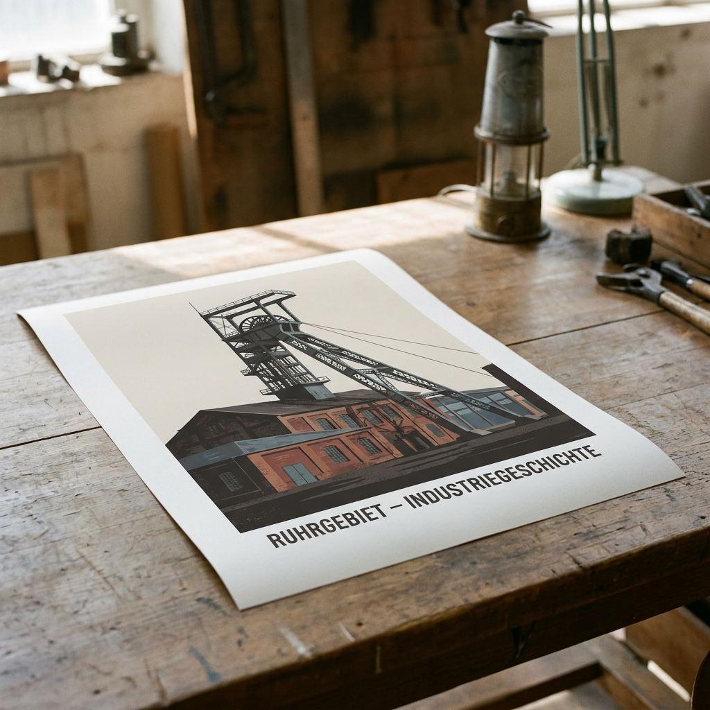 Ruhrgebiet Zeche Poster A2